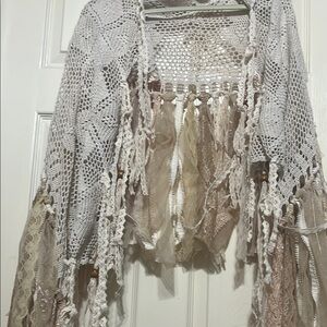 Bohemian Crochet Lace Shawl